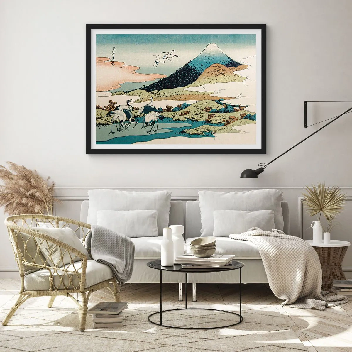 Affisch i svart ram - I japansk anda - 50x40 cm