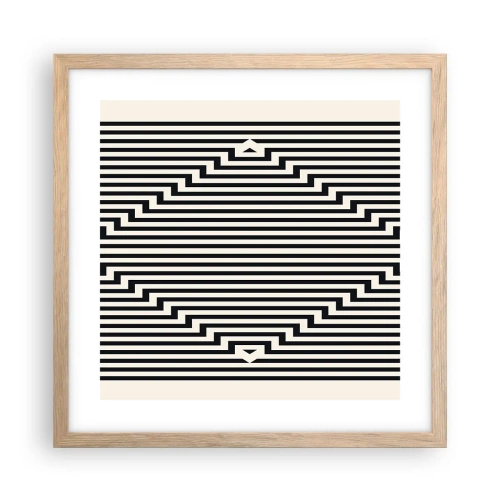 Affisch i ram av ljusek - Geometrisk illusion - 40x40 cm