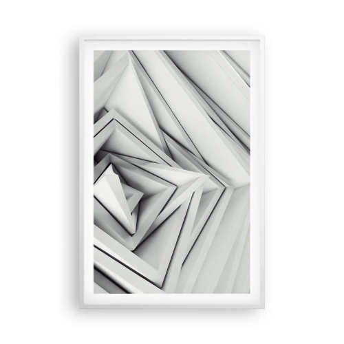 Affisch i vit ram - Blommande vassa kanter - 61x91 cm