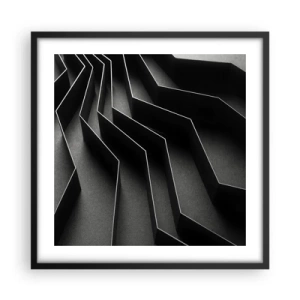 Affisch i svart ram - Rumslig ordning - 50x50 cm