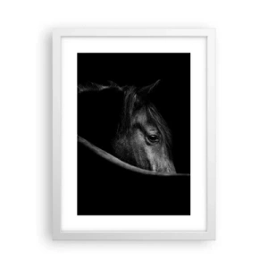 Affisch i vit ram - Svart prins - 30x40 cm