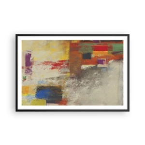 Affisch i svart ram - Färgernas geometri - 91x61 cm