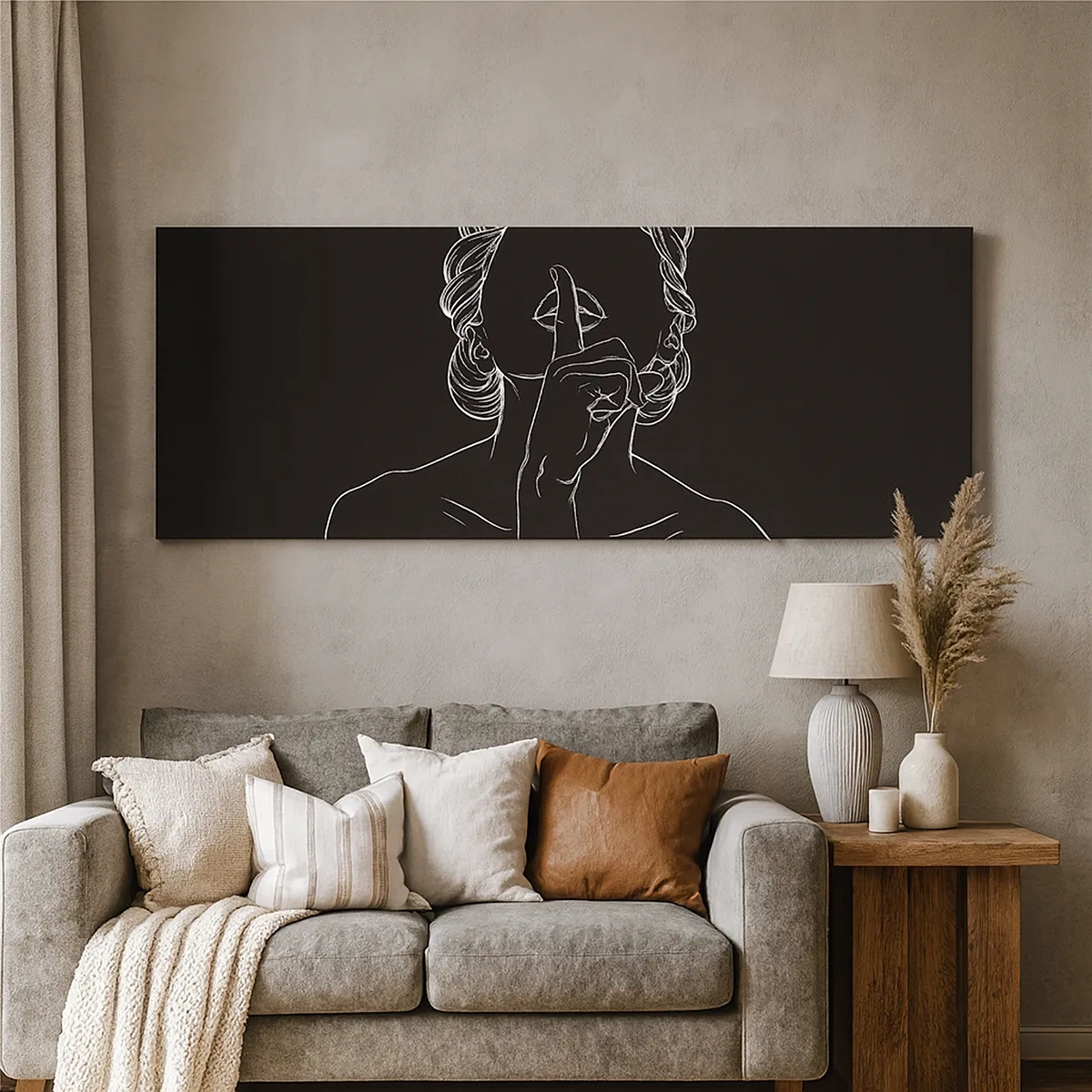 Canvastavla - Bild på duk - Skönhet blommar i tystnad - 30x30 cm