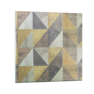 Glastavla - Bild på glas - Under triangelns vinkel - 50x50 cm