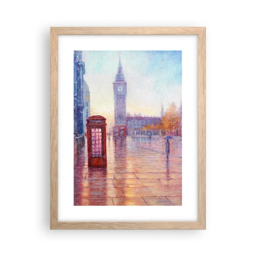 Affisch i ram av ljusek - Höstdag i London - 30x40 cm