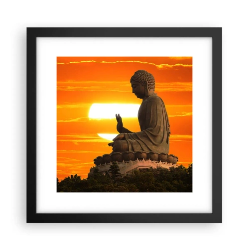 Affisch i svart ram - Utan rädsla för världen - 30x30 cm