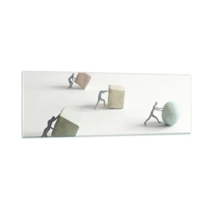 Glastavla - Bild på glas - Livet leker - 90x30 cm
