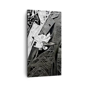 Canvastavla - Bild på duk - Gråmänniska? - 45x80 cm