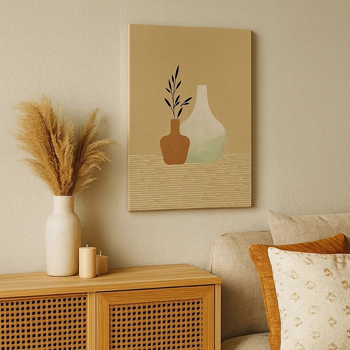 Canvastavla - Bild på duk - Vas och dess idé - 50x70 cm