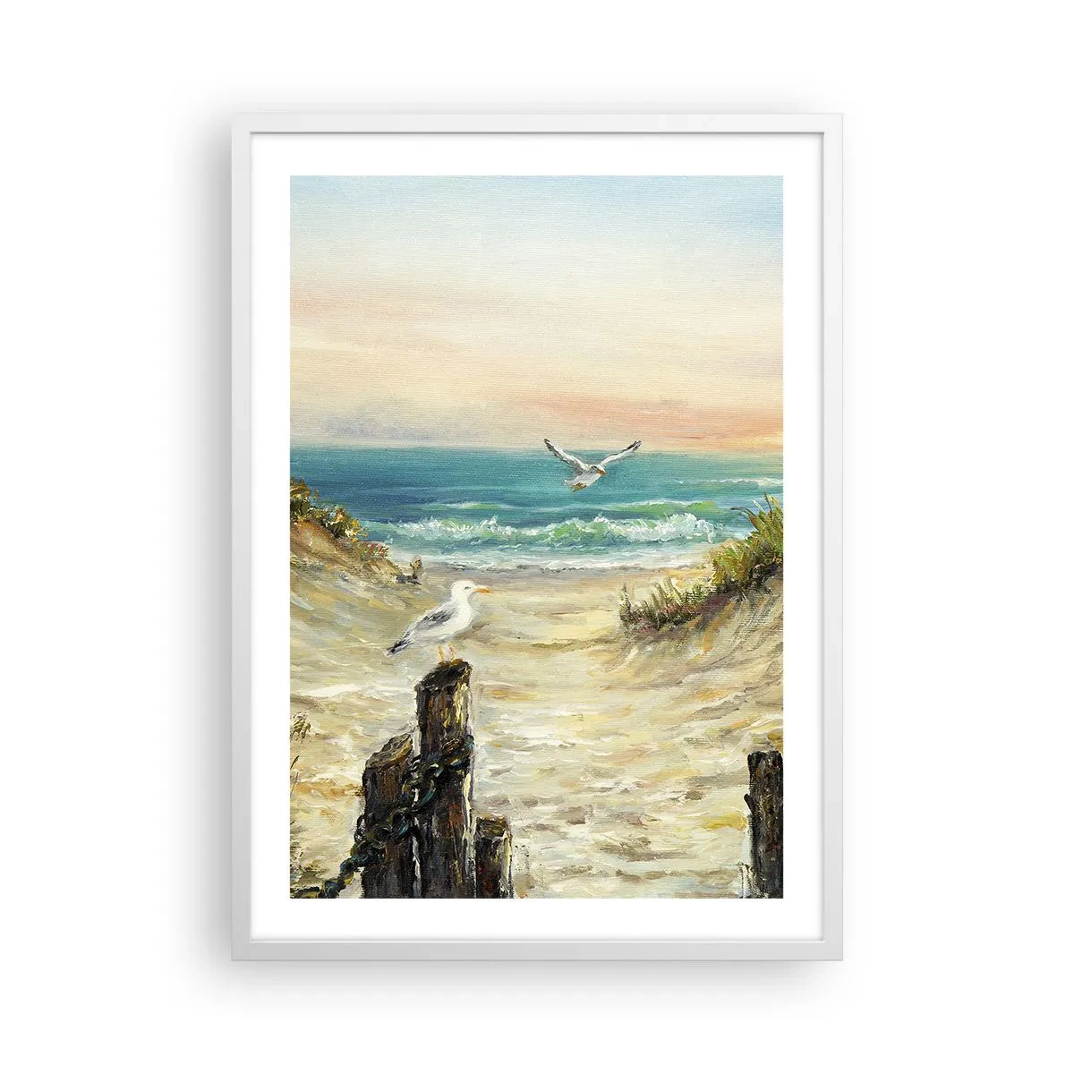 Affisch i vit ram - Vindstilla - 50x70 cm