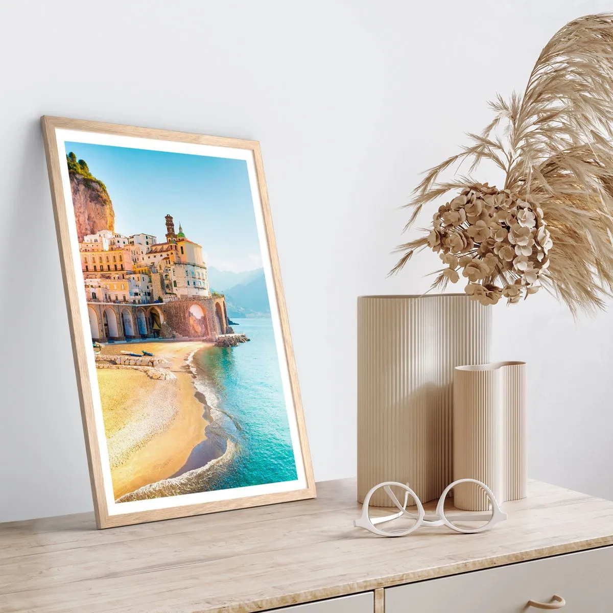 Affisch i ram av ljusek - Stad utan motstycke - 70x100 cm