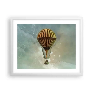 Affisch i vit ram - Banbrytande flygningar - 50x40 cm