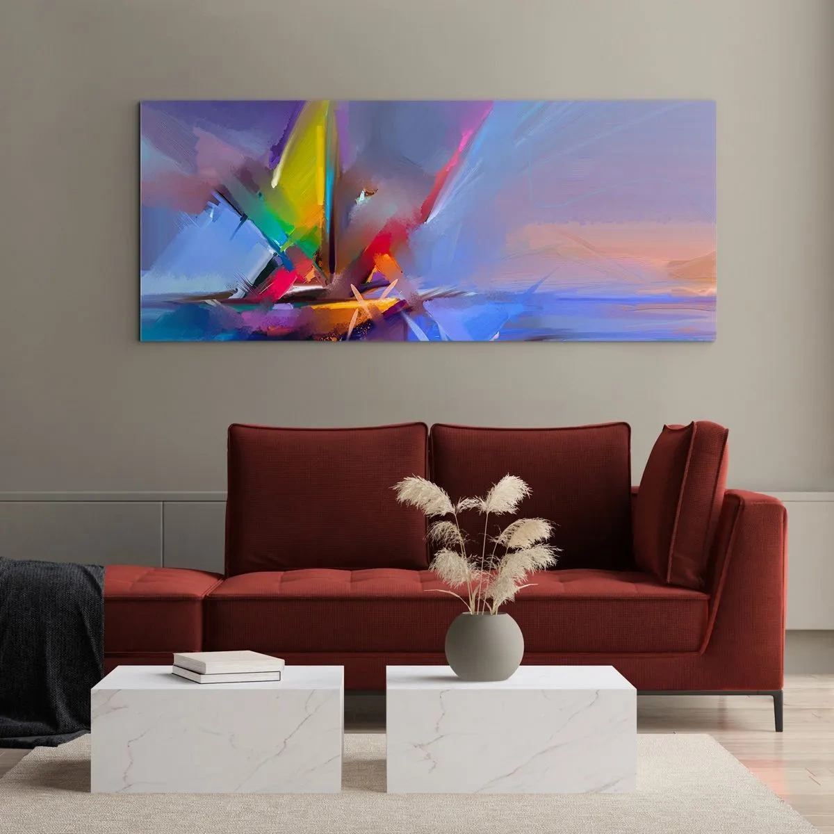 Glastavla - Bild på glas - Snabb som en fågel - 160x50 cm