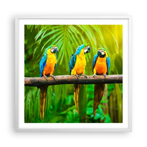 Affisch i vit ram - Har du hört att hon...? - 60x60 cm