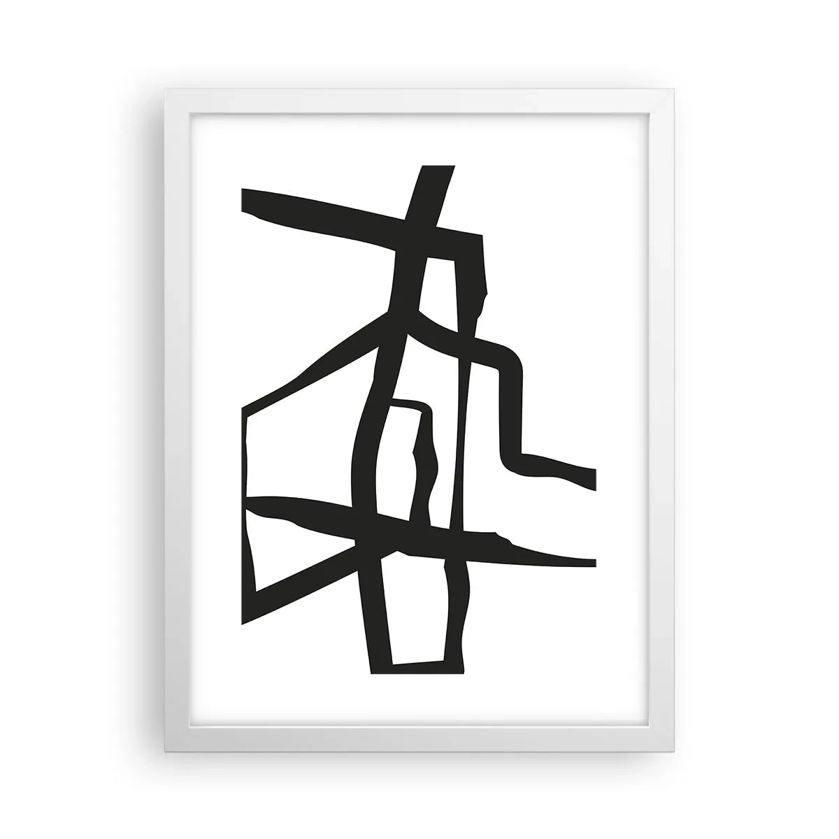 Affisch i vit ram - Svartvit konstruktion - 30x40 cm