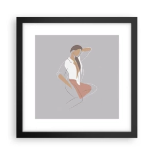 Affisch i svart ram - Charmens kontur - 30x30 cm