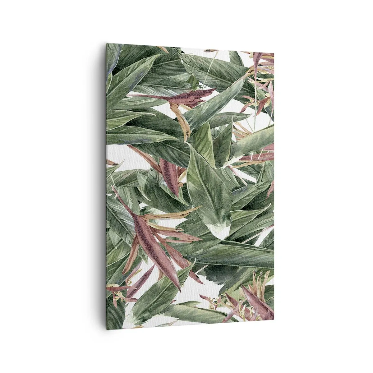 Canvastavla - Bild på duk - Smaragd-lila växter - 80x120 cm