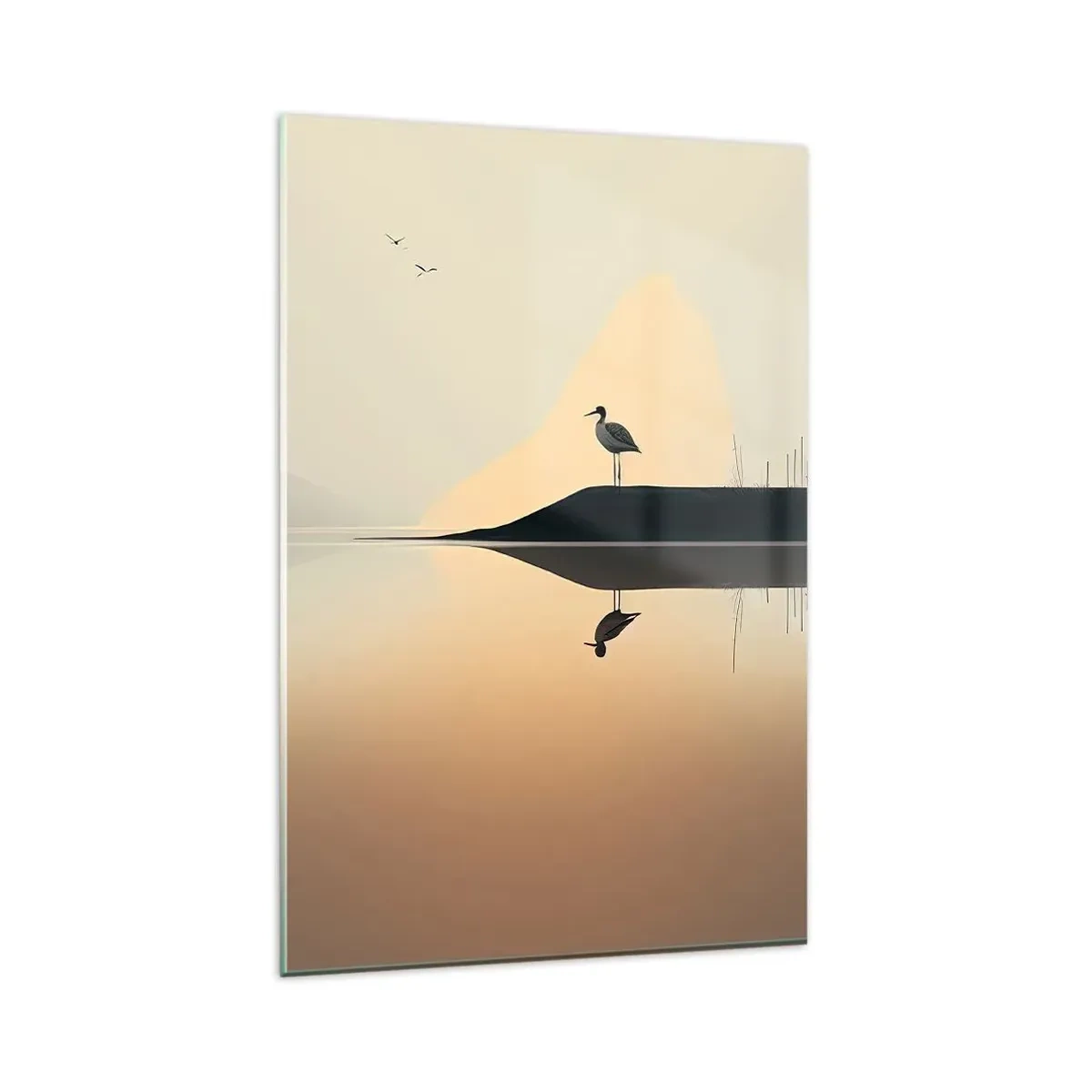 Glastavla - Bild på glas - Herre på sjön - 80x120 cm