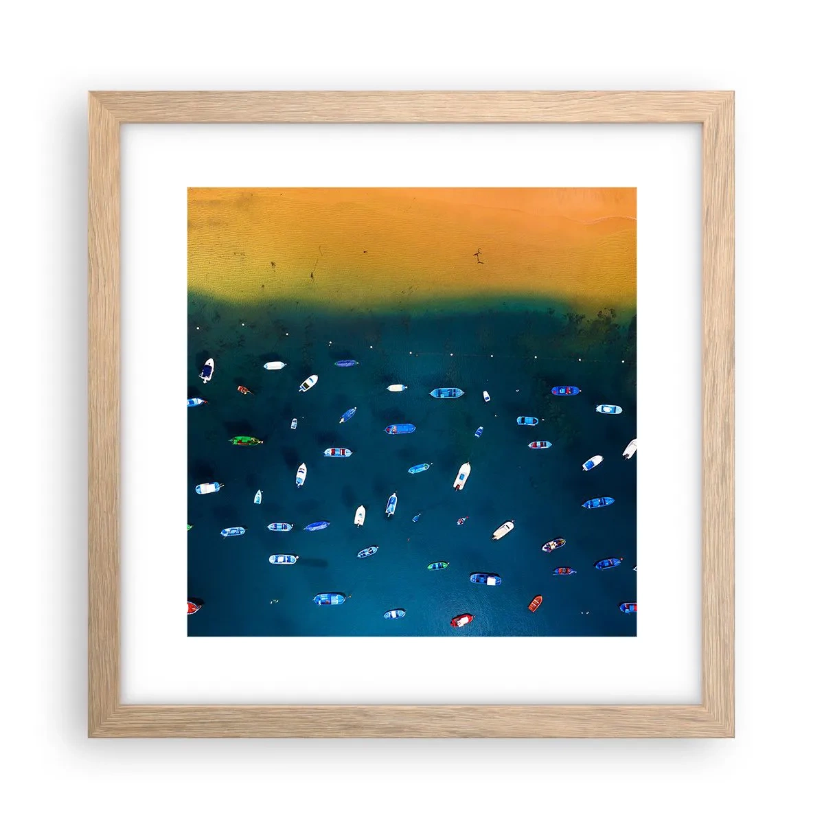 Affisch i ram av ljusek - Ett semesterspel - 30x30 cm