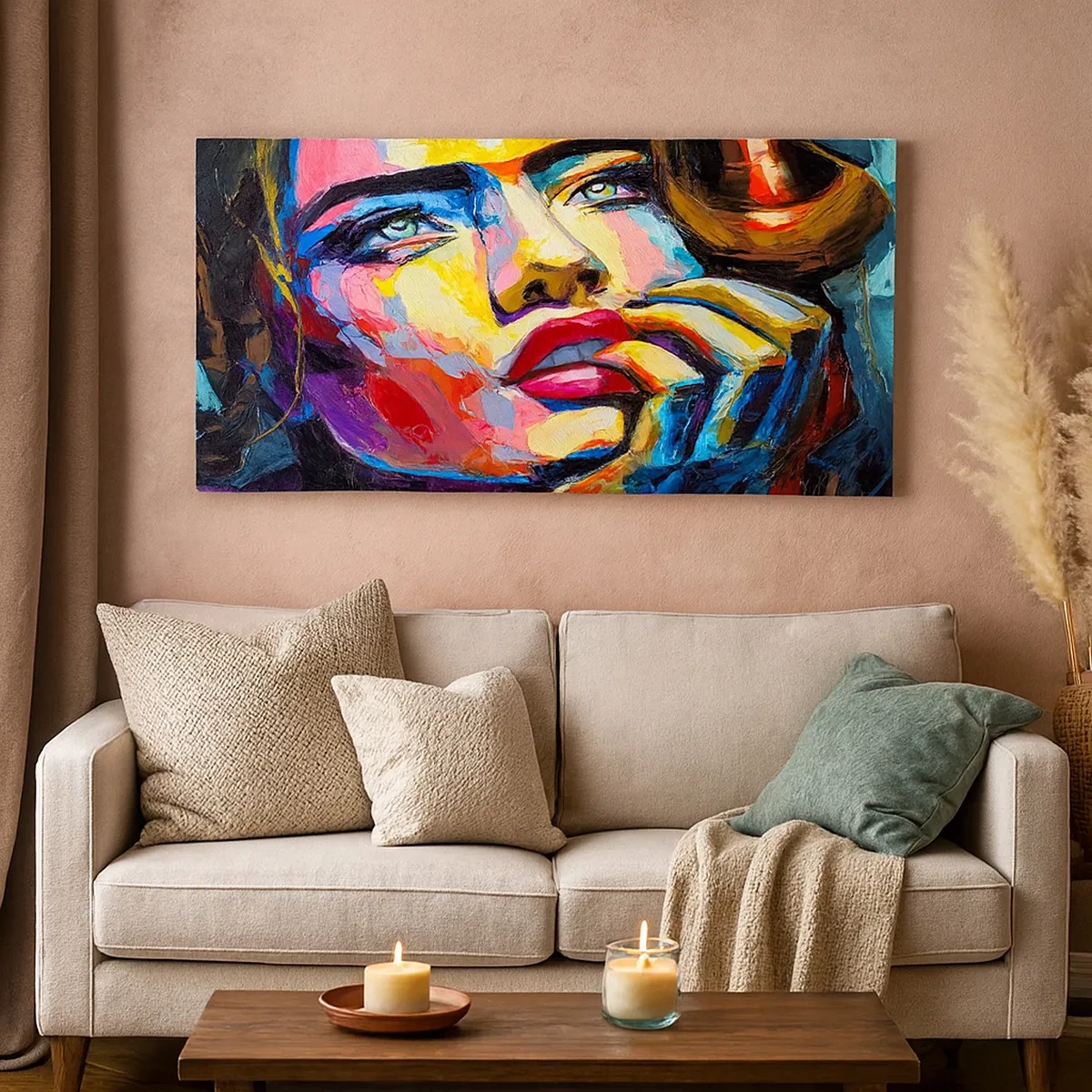 Canvastavla - Bild på duk - Drömmar seglar i himlen som fåglar - 30x30 cm