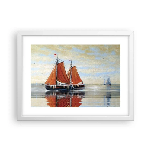 Affisch i vit ram - Hej, segla seglaren… - 40x30 cm