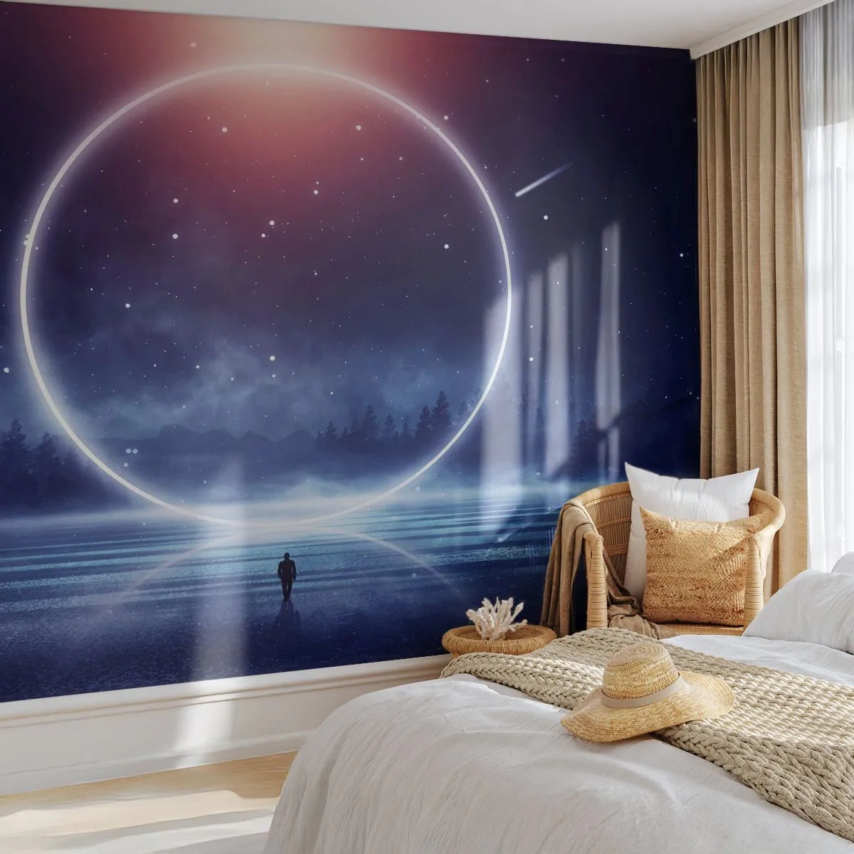Fototapet Premium Sand - De finns redan här... - Fantasi, Kosmos, Landskap - 350x256 cm
