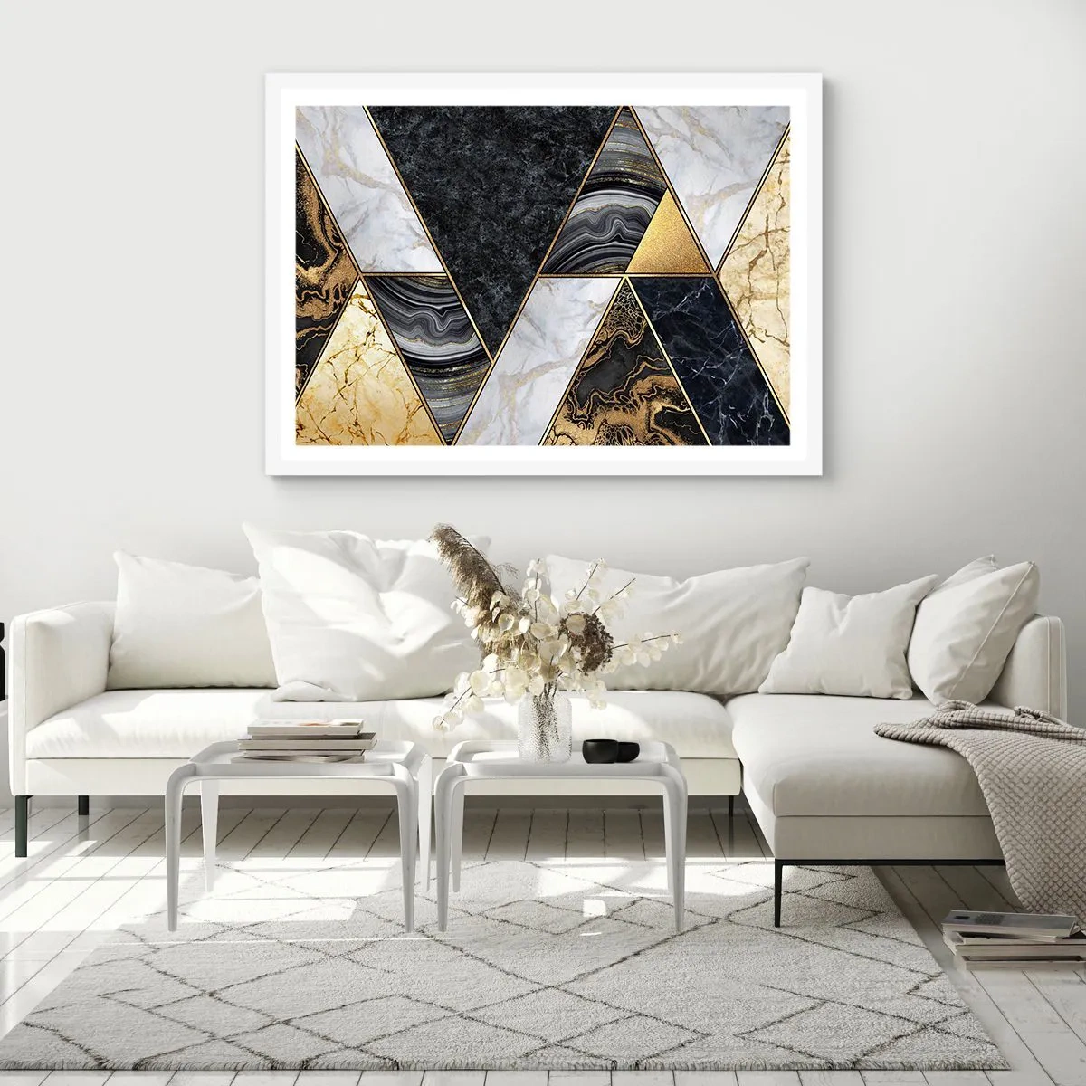 Affisch i vit ram - Sten vid sten - 50x40 cm