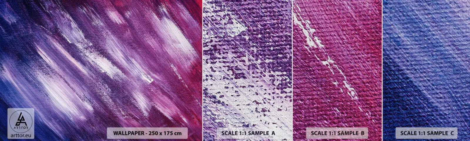 Provbit av fototapet Premium Canvas - När solig vind blåser - Abstraktion, Bit, Modernt mönster - 100x30 cm