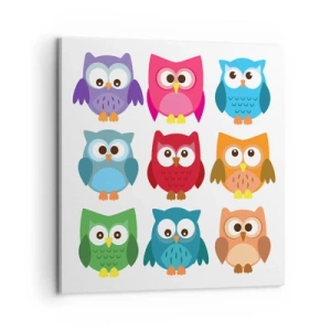 Canvastavla - Bild på duk - Att vara olika på roligt sätt - 60x60 cm