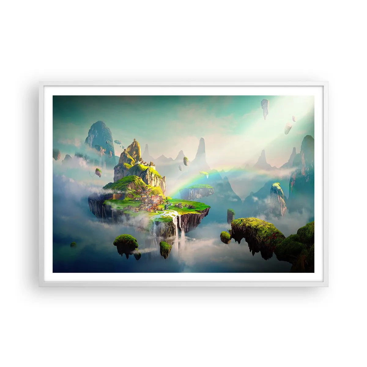 Affisch i vit ram - Mellanhimmel - 100x70 cm