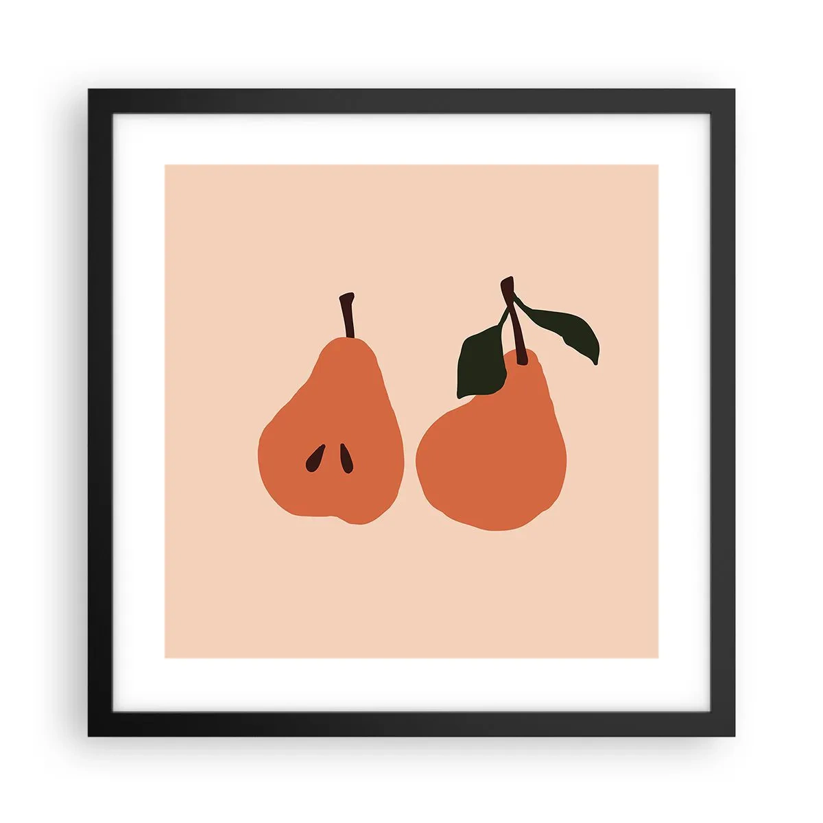 Affisch i svart ram - Bara sötma - 40x40 cm