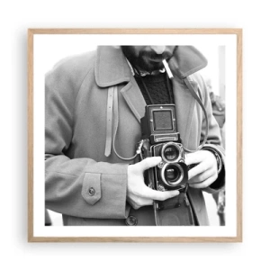 Affisch i ram av ljusek - I retrostil - 60x60 cm