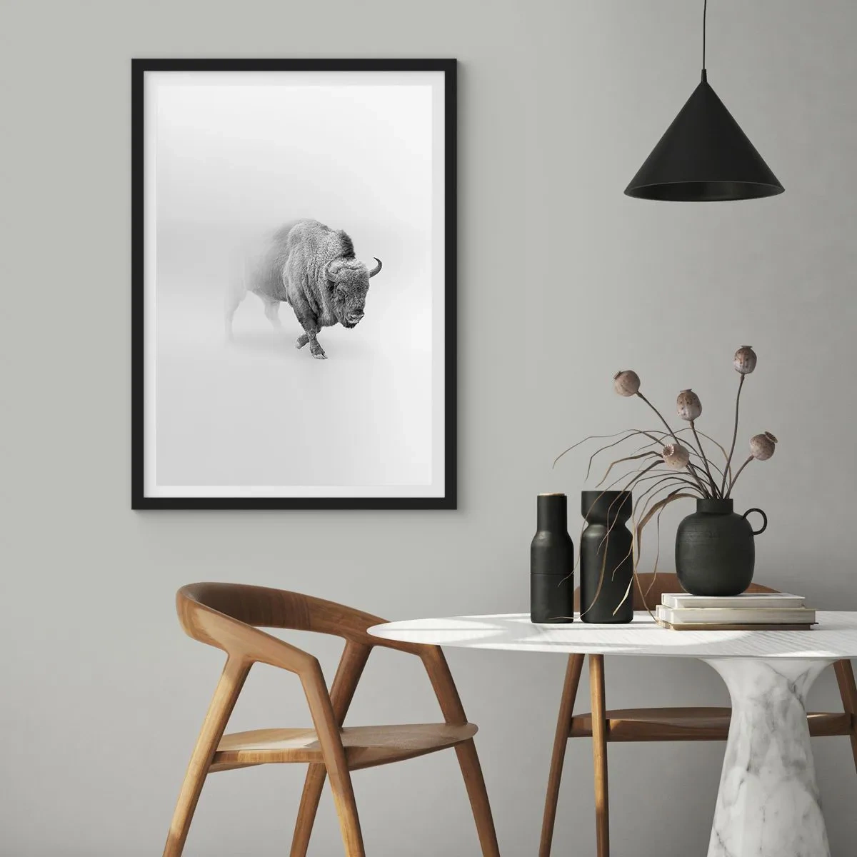 Affisch i svart ram - Präriens kung - 61x91 cm