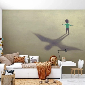Fototapet Premium Sand - Framtidens hjälte - Abstraktion, Fantasi, Bit - 150x105 cm