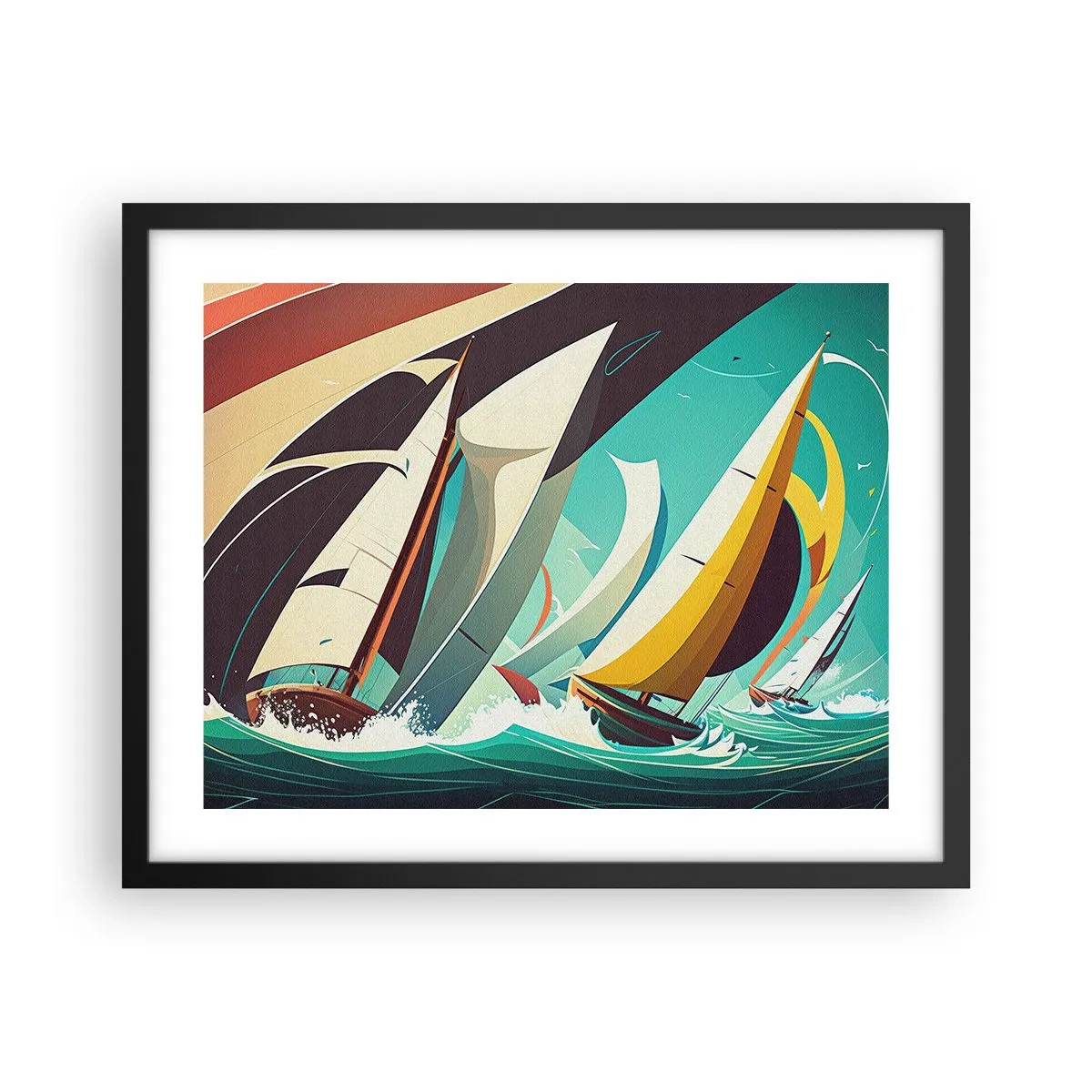 Affisch i svart ram - Icke rädda för elementen - 50x40 cm