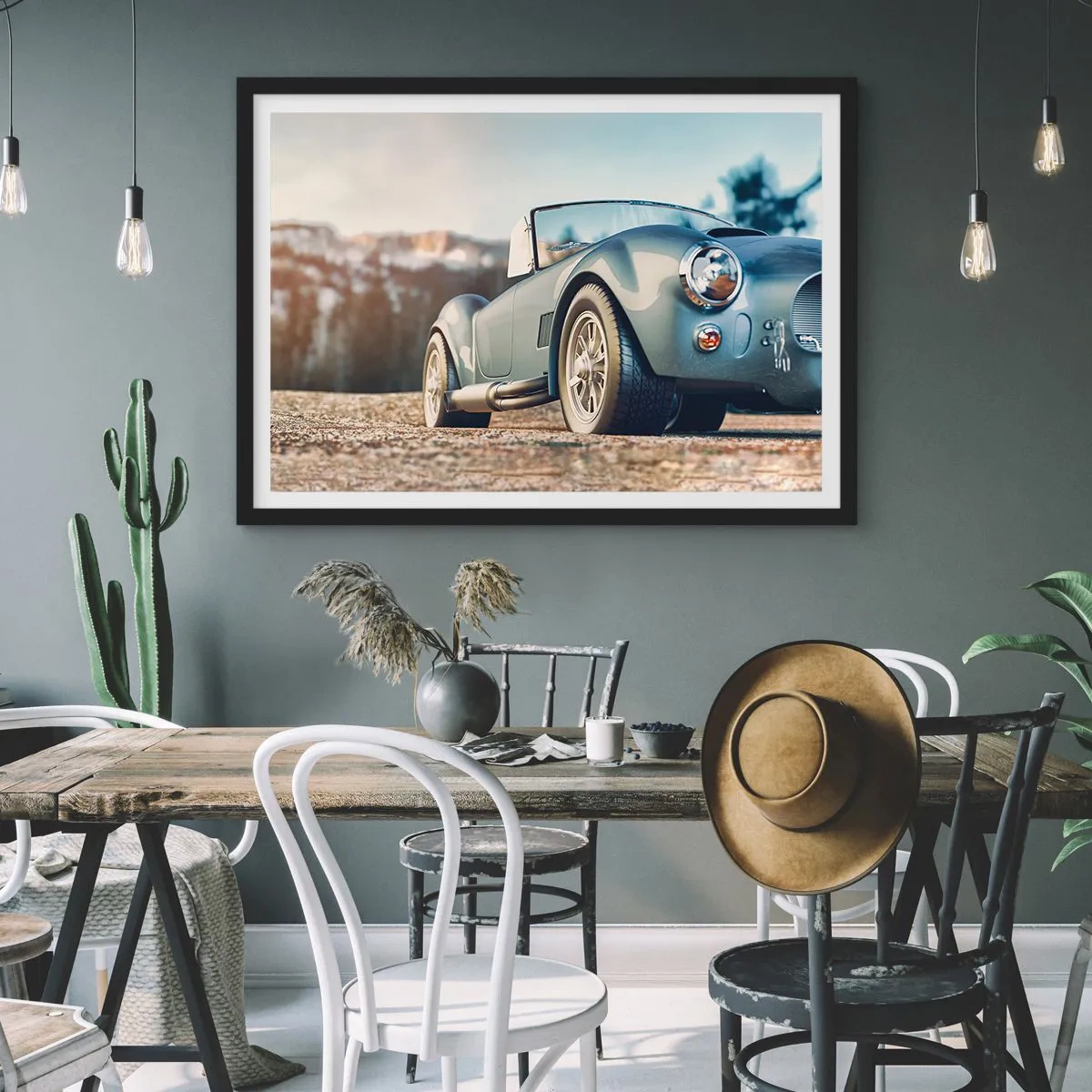 Affisch i svart ram - Det är stilen som räknas - 50x40 cm