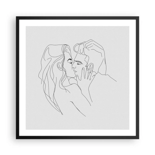 Affisch i svart ram - Med samma streck - 60x60 cm