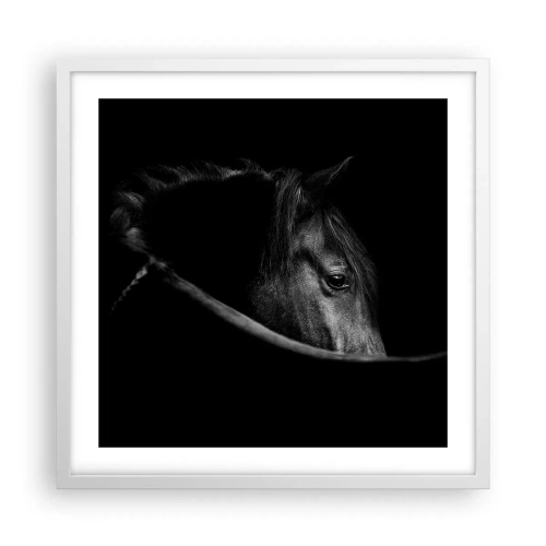 Affisch i vit ram - Svart prins - 50x50 cm