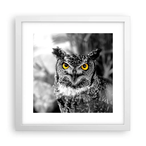 Affisch i vit ram - Inget kommer undan - 30x30 cm