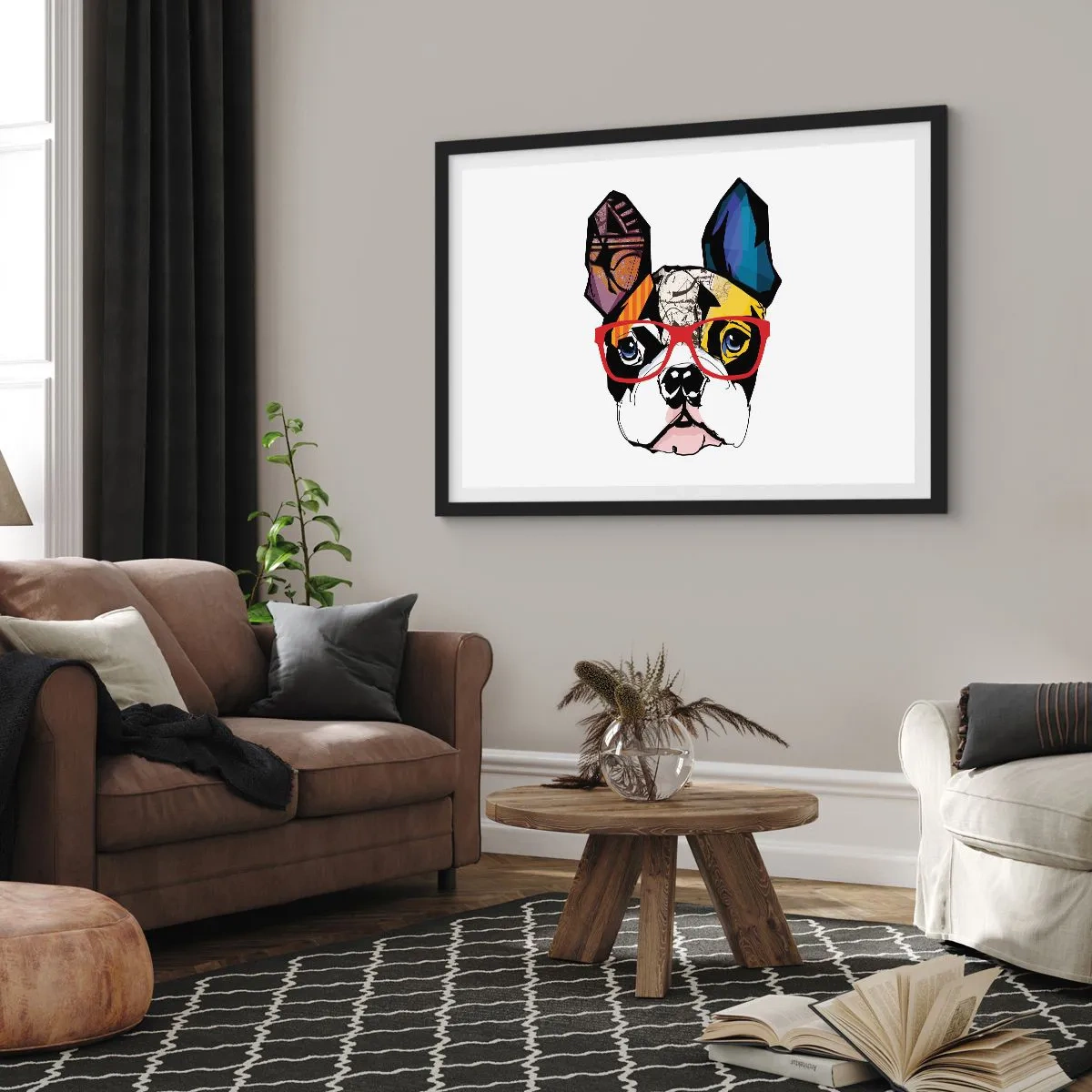 Affisch i svart ram - Intellektuell - 91x61 cm