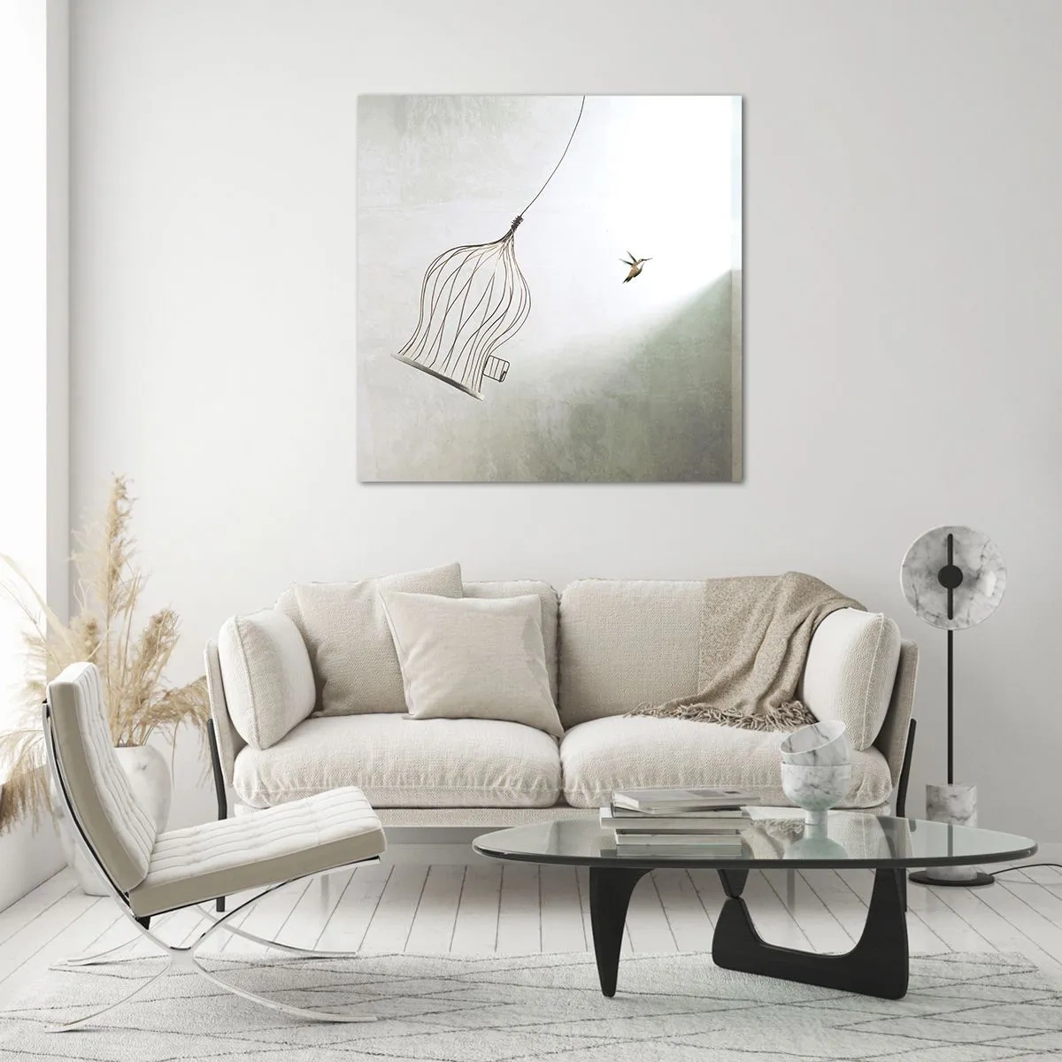 Glastavla - Bild på glas - I sitt esse - 70x70 cm