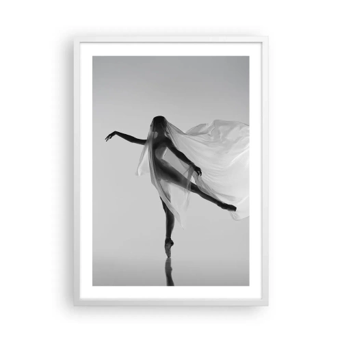 Affisch i vit ram - Lätthet och grace - 50x70 cm