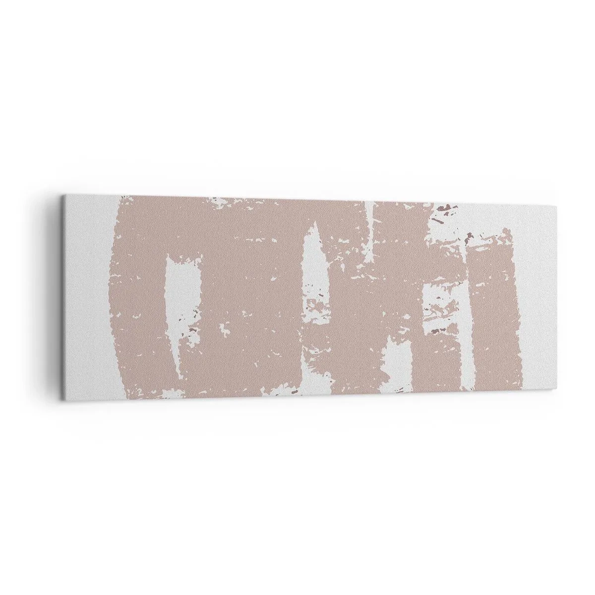 Canvastavla - Bild på duk - Abstraktion i mjuk rosa - 140x50 cm