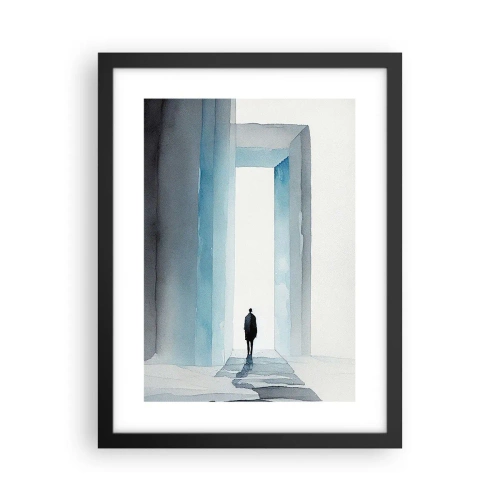 Affisch i svart ram - Lev utan gränser - 30x40 cm