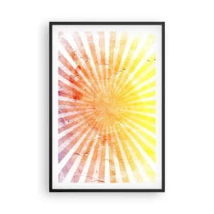 Affisch i svart ram - Solupp- och nedgångar - 61x91 cm