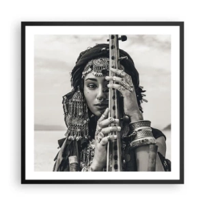 Affisch i svart ram - Bara Orientens musik - 60x60 cm