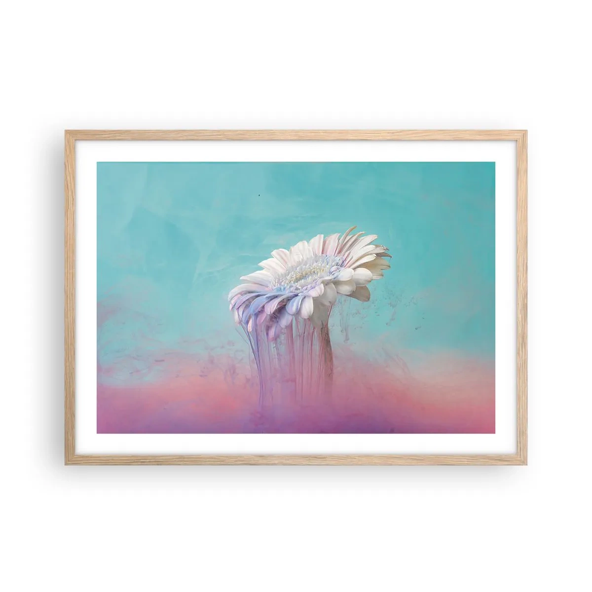 Affisch i ram av ljusek - Blommornas undervärld - 70x50 cm