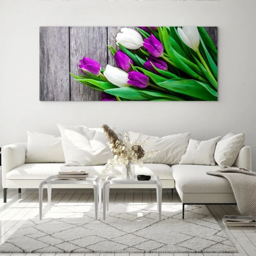 Glastavla - Bild på glas - På vårdagen - 160x50 cm