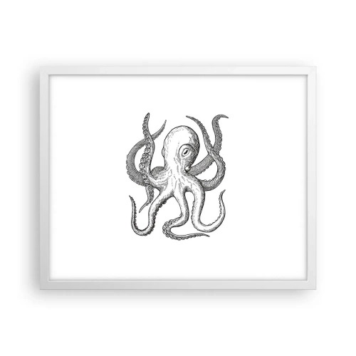 Affisch i vit ram - Dansar med vågorna - 50x40 cm