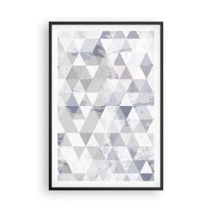 Affisch i svart ram - Trianglar - 61x91 cm